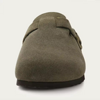 Suede Leather Clog Womens Mens Nonslip Outdoor Indoor Slides Slipper Shoes Arch Support Padded Winter Shoes