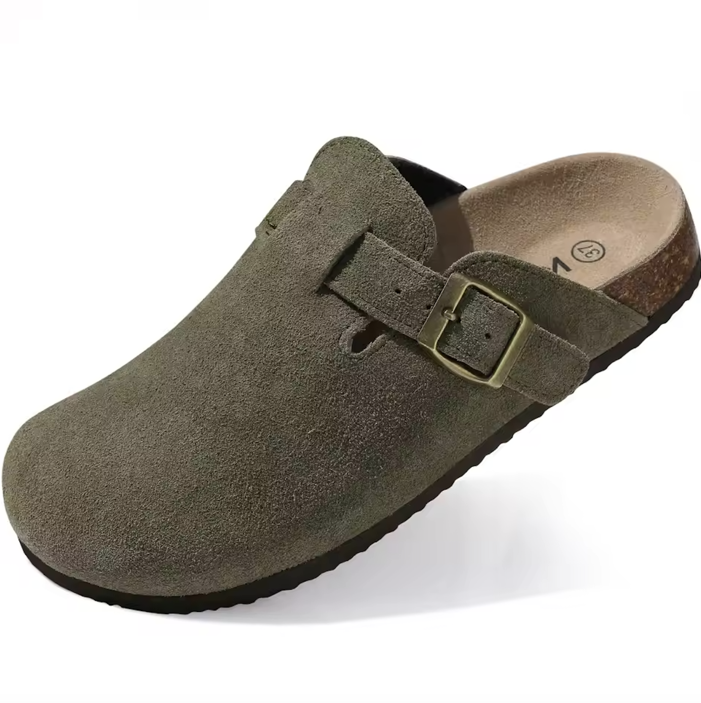 Suede Leather Clog Womens Mens Nonslip Outdoor Indoor Slides Slipper Shoes Arch Support Padded Winter Shoes