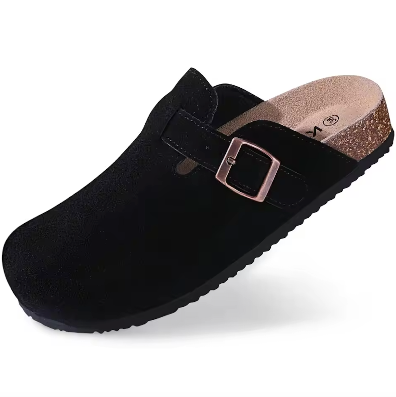 Suede Leather Clog Womens Mens Nonslip Outdoor Indoor Slides Slipper Shoes Arch Support Padded Winter Shoes
