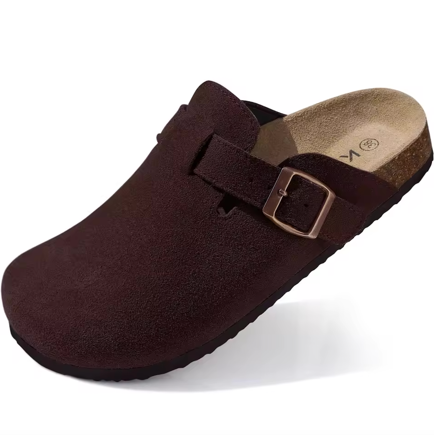 Suede Leather Clog Womens Mens Nonslip Outdoor Indoor Slides Slipper Shoes Arch Support Padded Winter Shoes