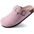 Suede Leather Clog Womens Mens Nonslip Outdoor Indoor Slides Slipper Shoes Arch Support Padded Winter Shoes