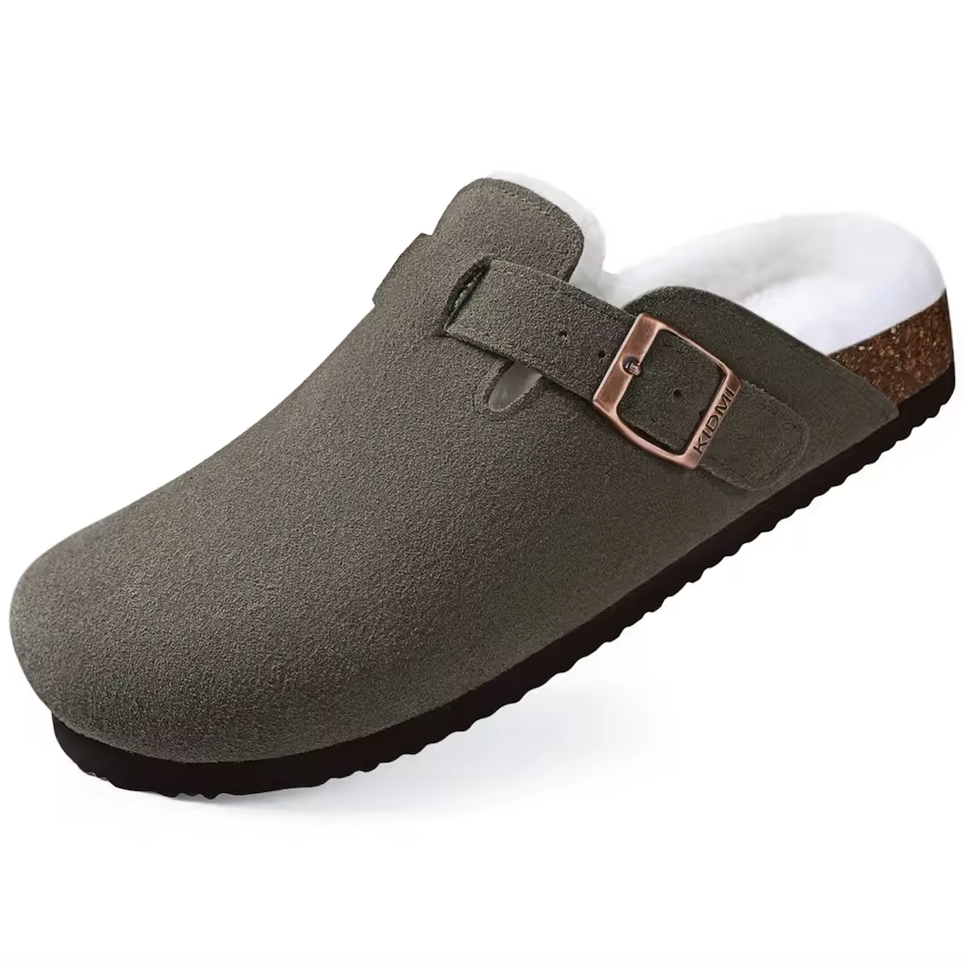 Suede Leather Clog Womens Mens Nonslip Outdoor Indoor Slides Slipper Shoes Arch Support Padded Winter Shoes
