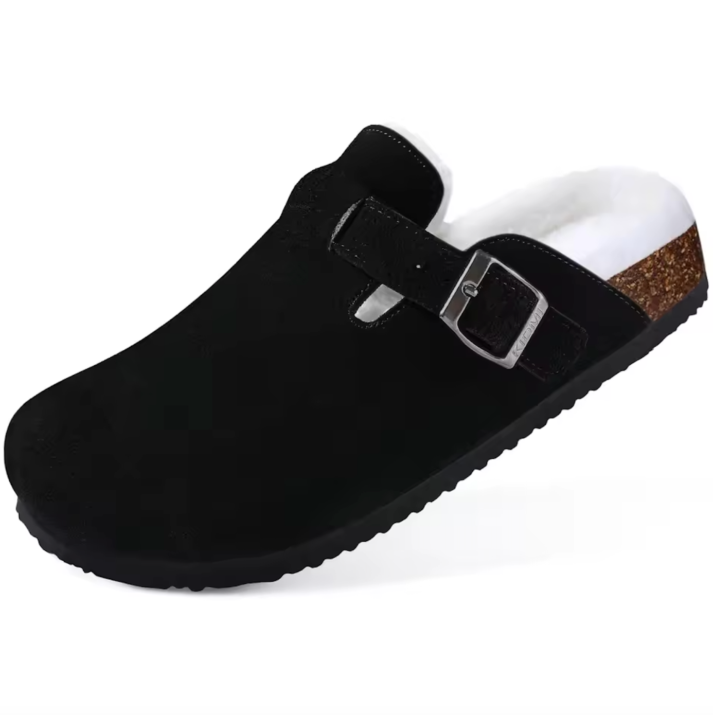 Suede Leather Clog Womens Mens Nonslip Outdoor Indoor Slides Slipper Shoes Arch Support Padded Winter Shoes