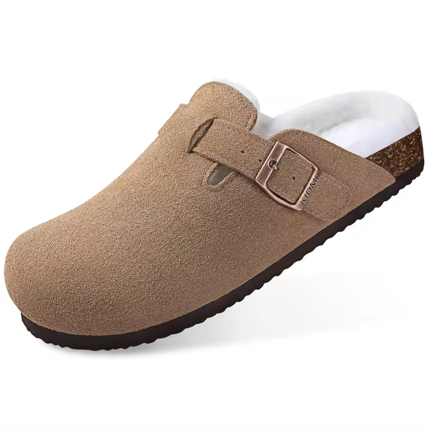 Suede Leather Clog Womens Mens Nonslip Outdoor Indoor Slides Slipper Shoes Arch Support Padded Winter Shoes