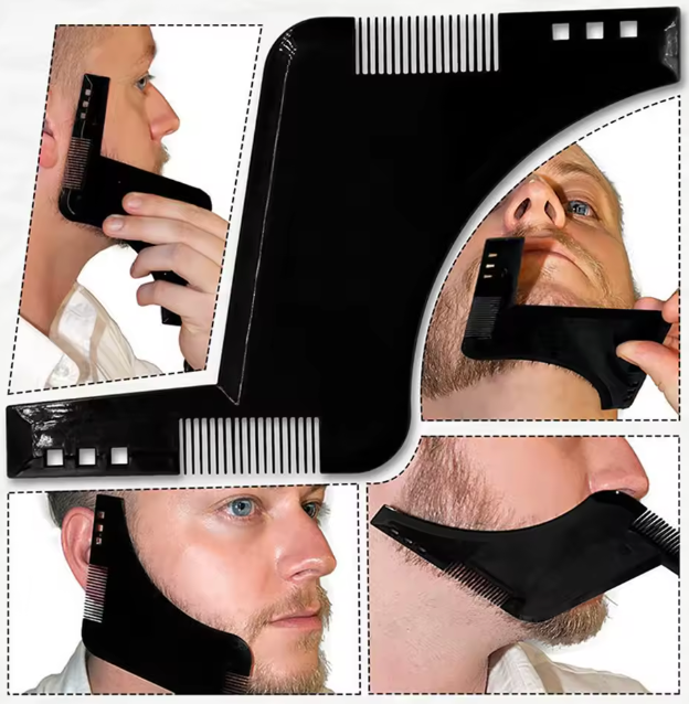 Mens Beard Trimming Assistance Guard Razor Shaping Styling Hair Comb
