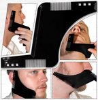 Mens Beard Trimming Assistance Guard Razor Shaping Styling Hair Comb