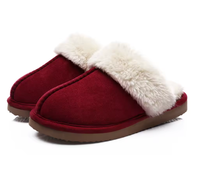 Fluffy Fur House Outdoor Slides Flat Slip On Comfortable Warm Winter Trending Shoes