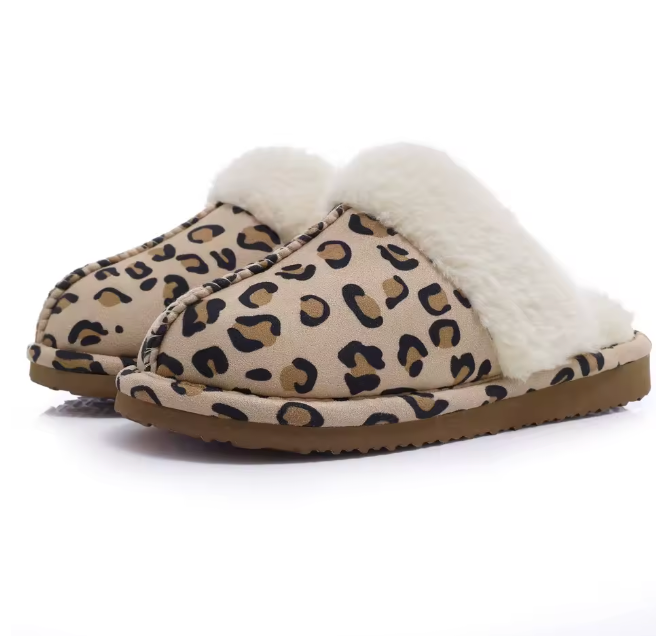 Fluffy Fur House Outdoor Slides Flat Slip On Comfortable Warm Winter Trending Shoes