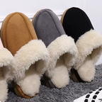 Fluffy Fur House Outdoor Slides Flat Slip On Comfortable Warm Winter Trending Shoes
