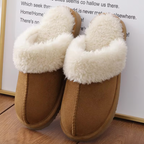 Fluffy Fur House Outdoor Slides Flat Slip On Comfortable Warm Winter Trending Shoes
