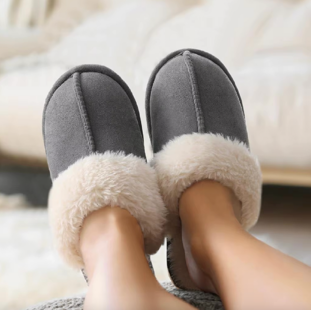 Fluffy Fur House Outdoor Slides Flat Slip On Comfortable Warm Winter Trending Shoes