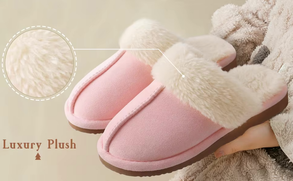 Fluffy Fur House Outdoor Slides Flat Slip On Comfortable Warm Winter Trending Shoes