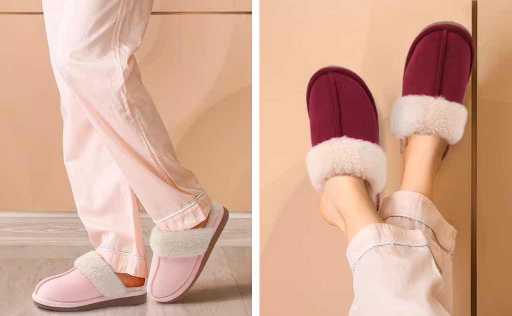 Fluffy Fur House Outdoor Slides Flat Slip On Comfortable Warm Winter Trending Shoes