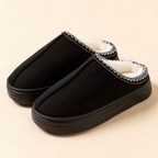 Trending Womans Winter Plush Slip On Indoor OutDoor Fashion Slippers Thick Bottom Warm Comfortable Shoes
