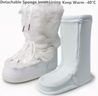 Winter Faux Fur Plush Mid Calf Boots Female Platform Nonslip Thick Cotton Padded Lace Boots