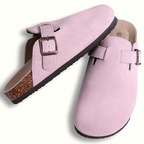 Suede Leather Clog Womens Mens Nonslip Outdoor Indoor Slides Slipper Shoes Arch Support Padded Winter Shoes