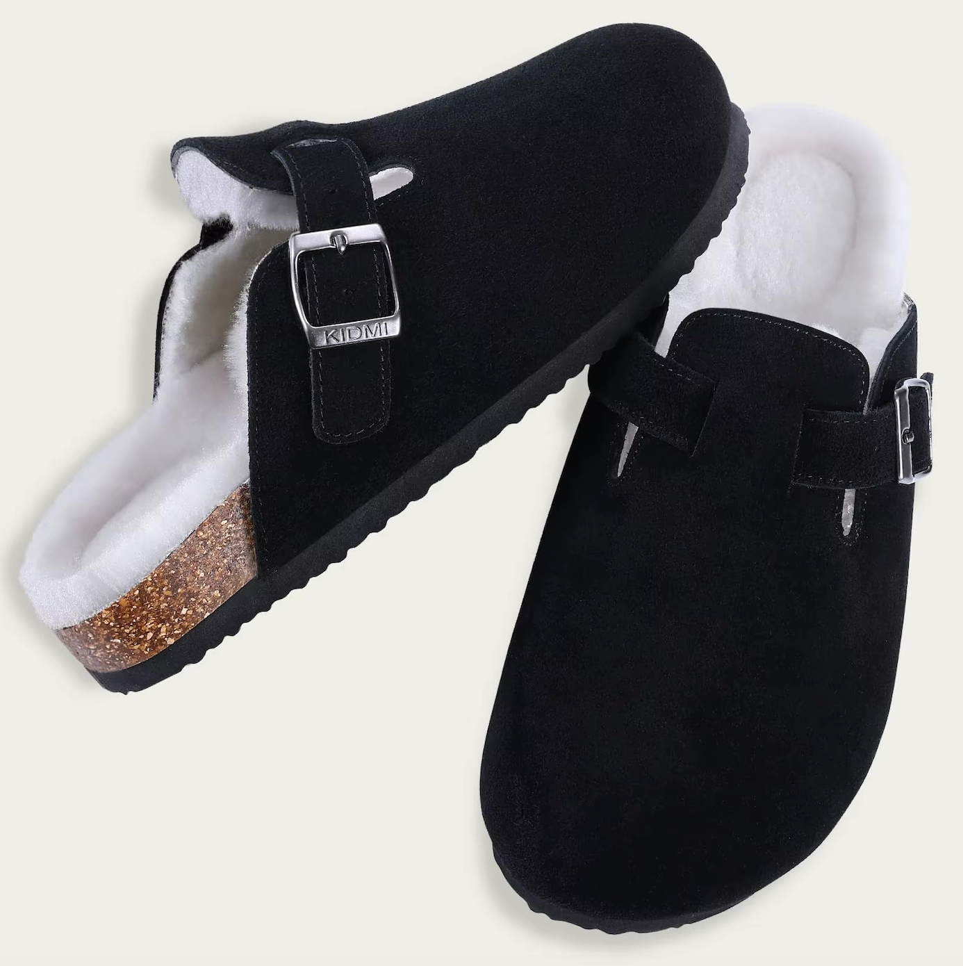 Suede Leather Clog Womens Mens Nonslip Outdoor Indoor Slides Slipper Shoes Arch Support Padded Winter Shoes