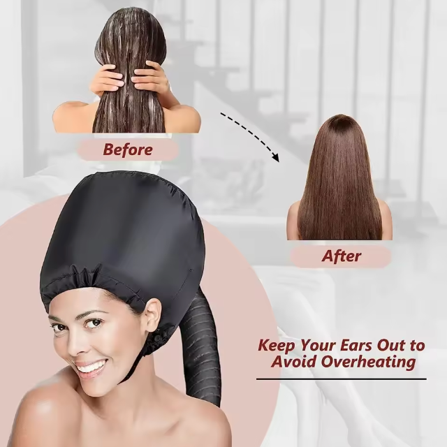 Portable Drying Short Hair Wig Bonnet Quick Effortless Hair Dryer Adjustable Hair Care Oil Diffuser Fast Blow Dryer Cap