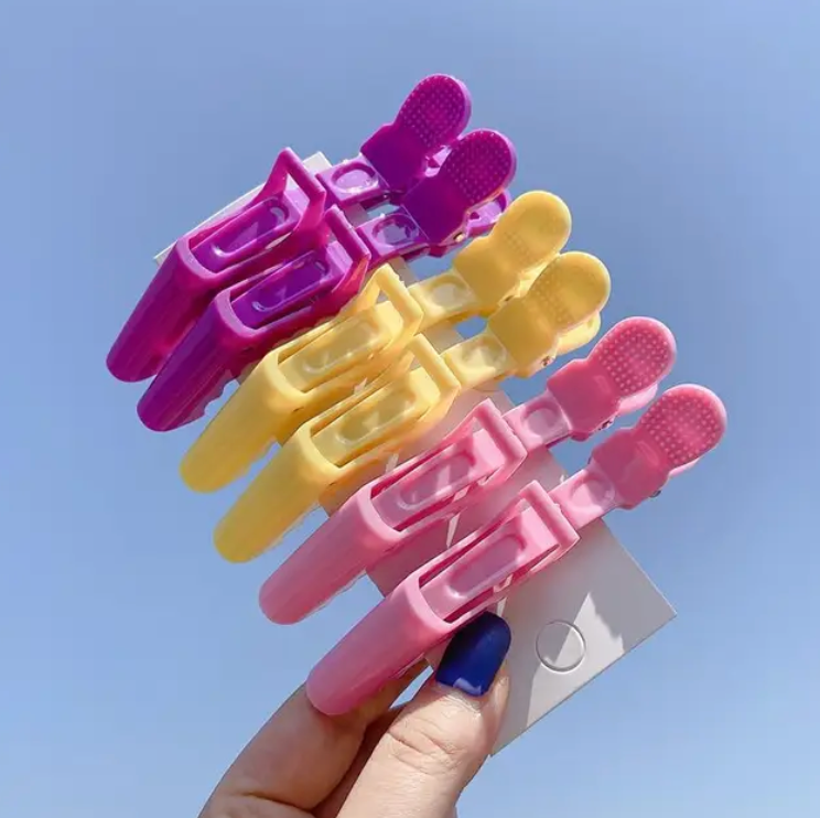 6 Pcs Alligator Hair Clip Salon Hair Accessory Solid Color Hair Pins Style
