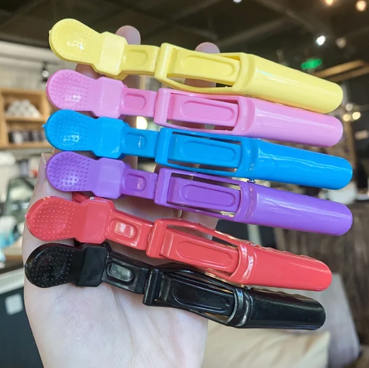 6 Pcs Alligator Hair Clip Salon Hair Accessory Solid Color Hair Pins Style