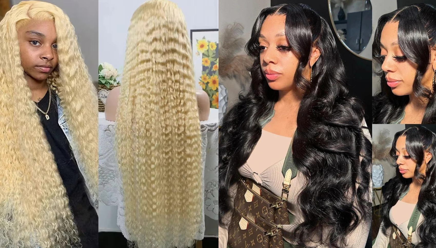 PICK 2 DEAL 26 inch 13x4 Inch Straight/Body Wave/Deep Wave Human Hair Wig🔥
