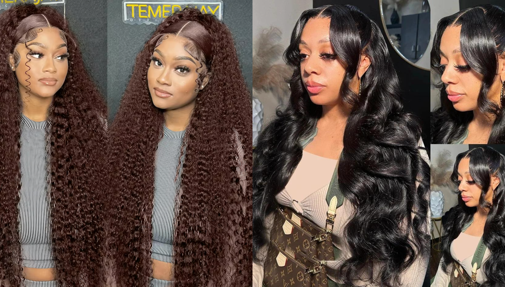 PICK 2 DEAL 26 inch 13x4 Inch Straight/Body Wave/Deep Wave Human Hair Wig🔥