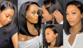 PICK 2 DEAL Straight/ Deep Wave Bob Length 12/14 inch Human Hair Wigs
