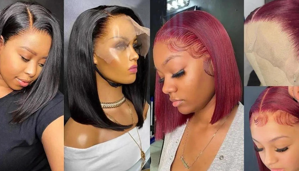 PICK 2 DEAL Straight/ Deep Wave Bob Length 12/14 inch Human Hair Wigs