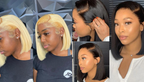 PICK 2 DEAL Straight/ Deep Wave Bob Length 12/14 inch Human Hair Wigs