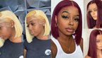 PICK 2 DEAL Straight/ Deep Wave Bob Length 12/14 inch Human Hair Wigs