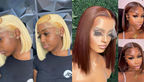 PICK 2 DEAL Straight/ Deep Wave Bob Length 12/14 inch Human Hair Wigs