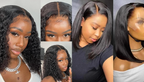 PICK 2 DEAL Straight/ Deep Wave Bob Length 12/14 inch Human Hair Wigs