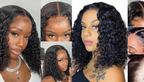 PICK 2 DEAL Straight/ Deep Wave Bob Length 12/14 inch Human Hair Wigs