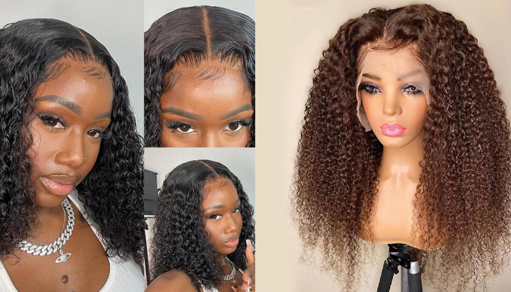 PICK 2 DEAL Straight/ Deep Wave Bob Length 12/14 inch Human Hair Wigs