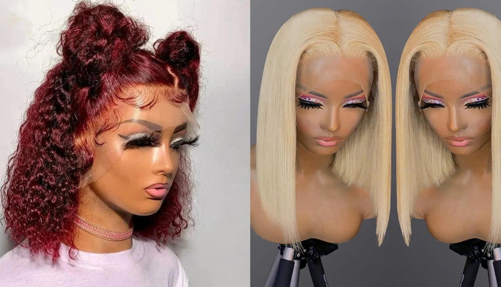 PICK 2 DEAL Straight/ Deep Wave Bob Length 12/14 inch Human Hair Wigs