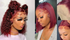 PICK 2 DEAL Straight/ Deep Wave Bob Length 12/14 inch Human Hair Wigs