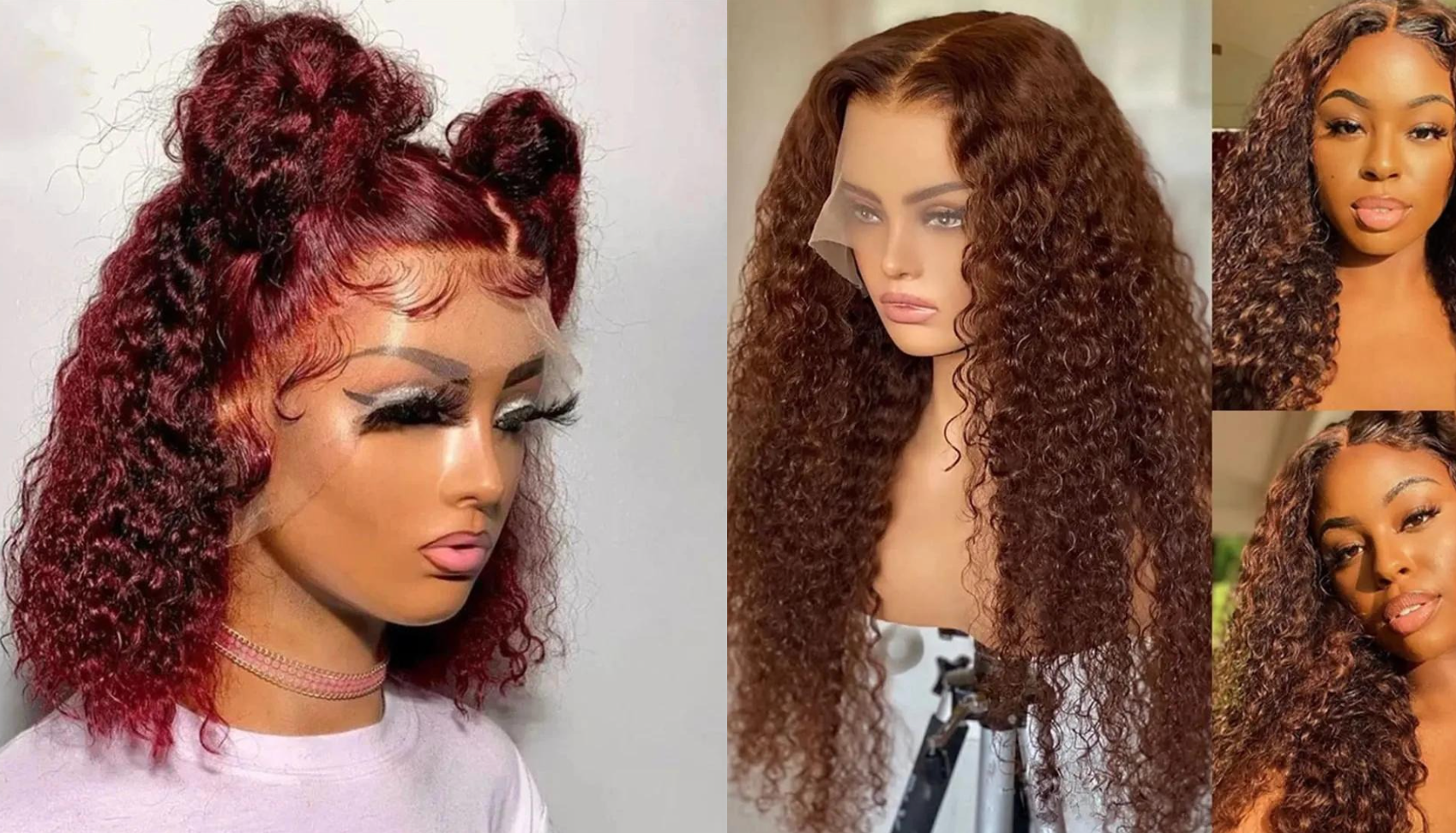 PICK 2 DEAL Straight/ Deep Wave Bob Length 12/14 inch Human Hair Wigs