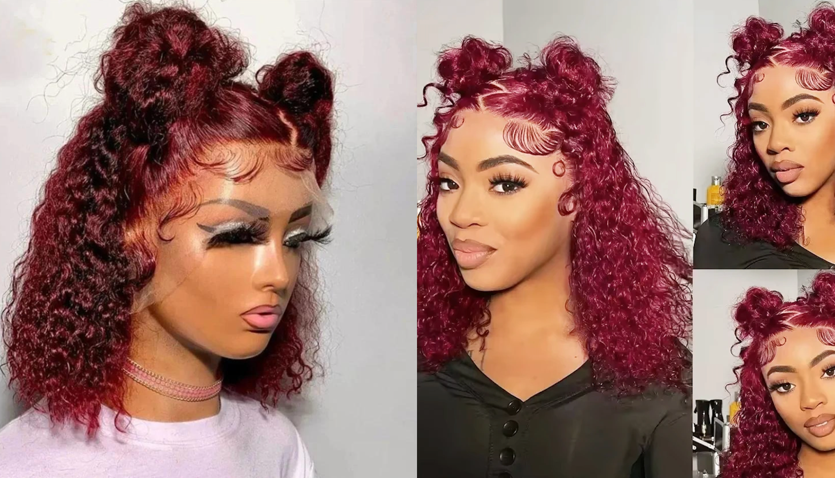 PICK 2 DEAL Straight/ Deep Wave Bob Length 12/14 inch Human Hair Wigs