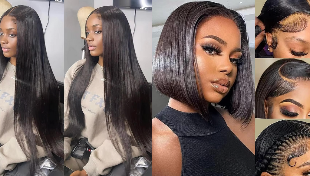 NEW Pick 2 Deal Long/ Bob 180 Density 13x4 Human Hair Wig