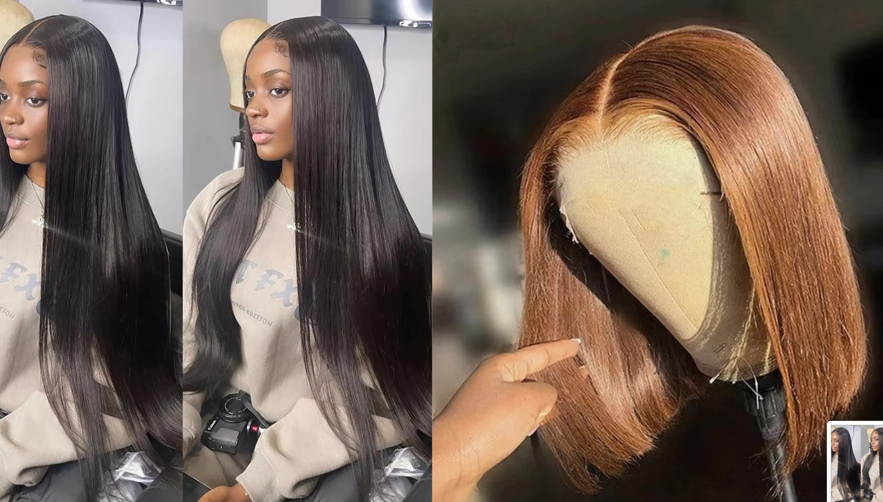 NEW Pick 2 Deal Long/ Bob 180 Density 13x4 Human Hair Wig
