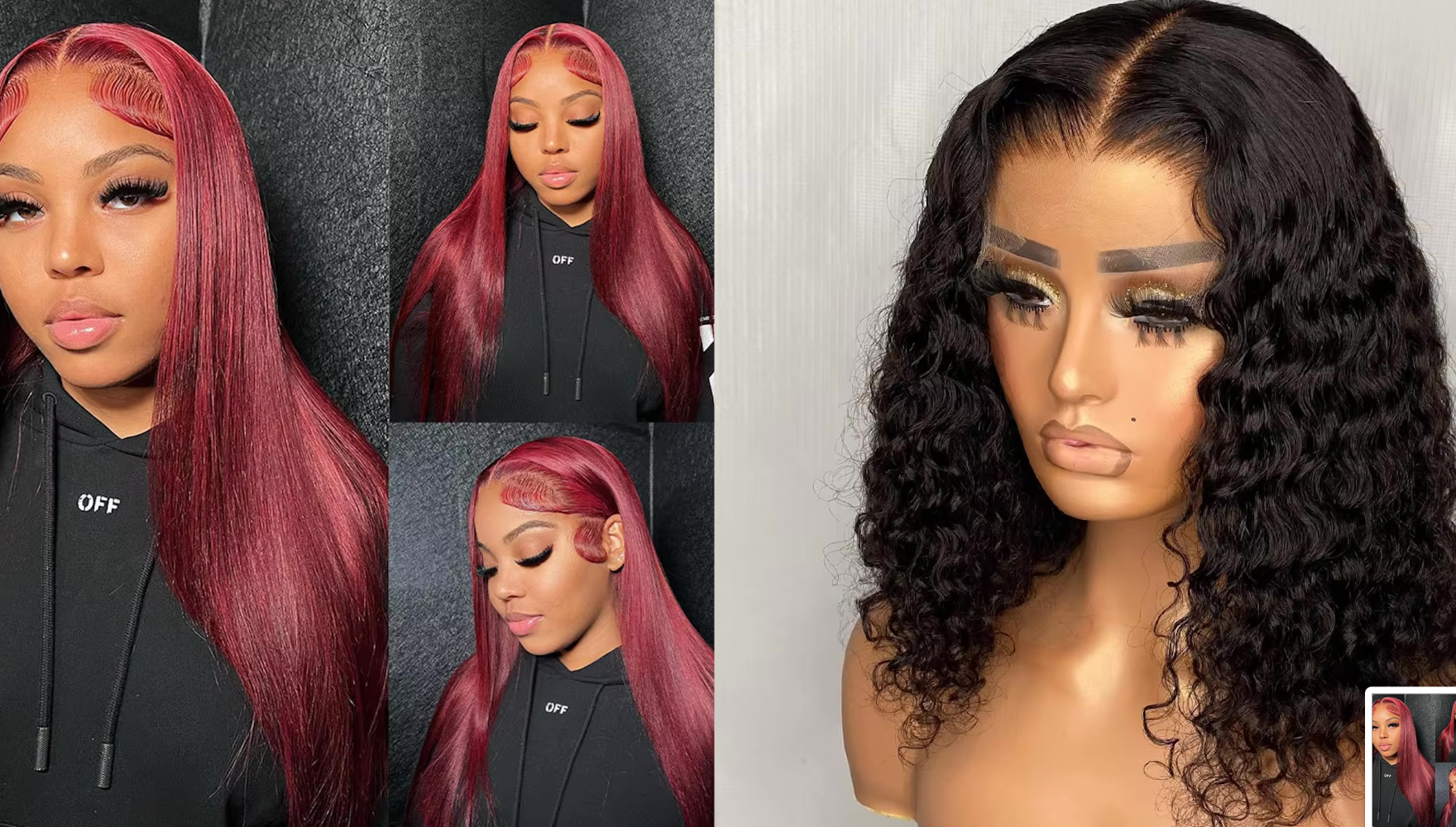 NEW Pick 2 Deal Long/ Bob 180 Density 13x4 Human Hair Wig