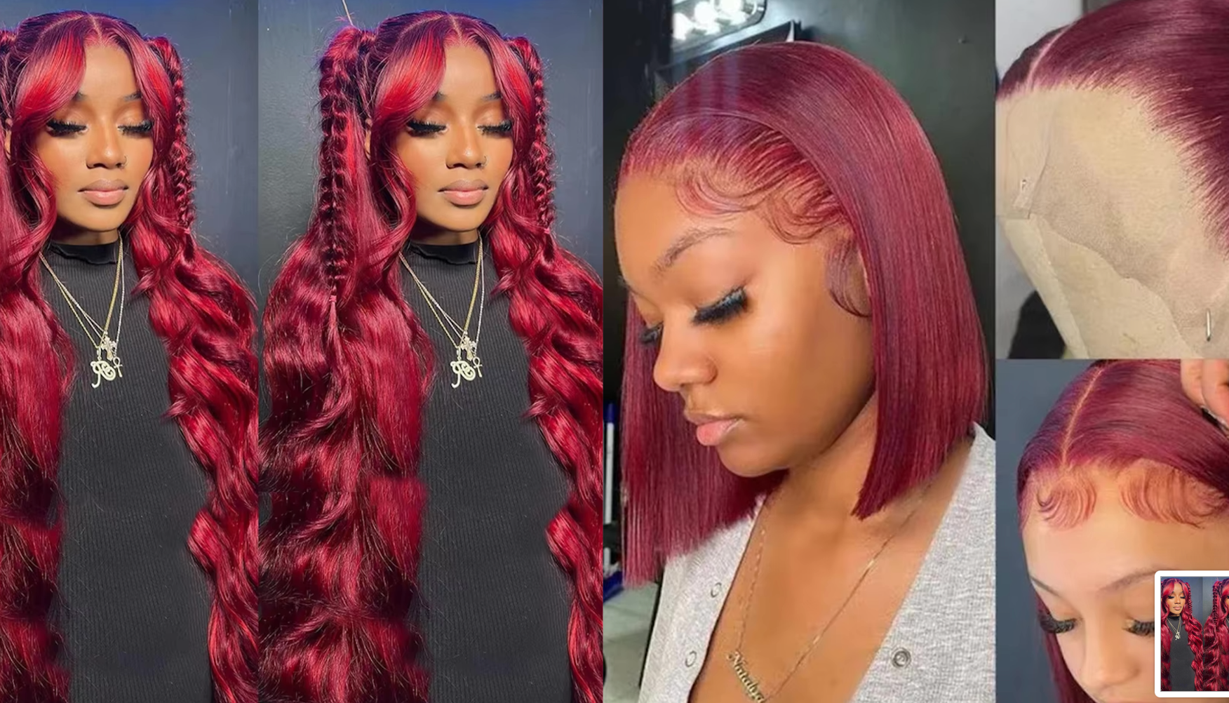 NEW Pick 2 Deal Long/ Bob 180 Density 13x4 Human Hair Wig