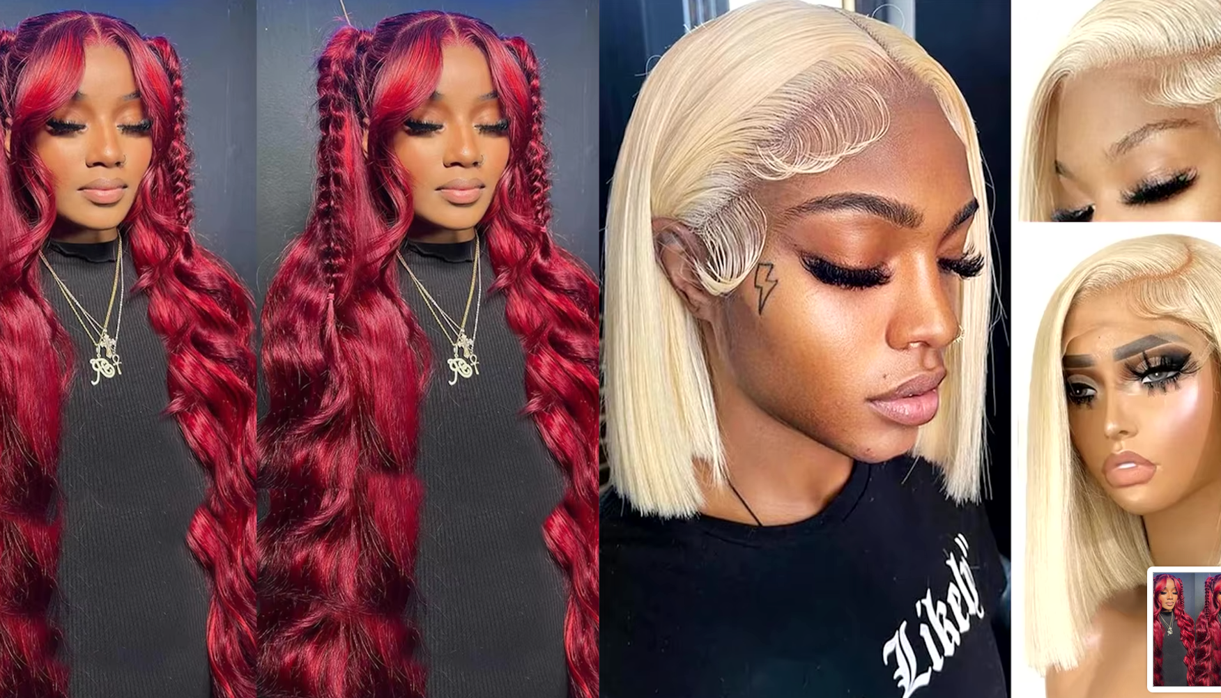 NEW Pick 2 Deal Long/ Bob 180 Density 13x4 Human Hair Wig