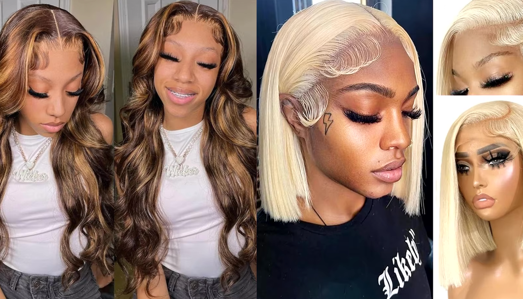 NEW Pick 2 Deal Long/ Bob 180 Density 13x4 Human Hair Wig