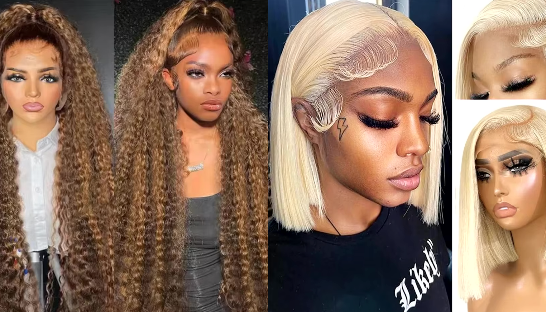NEW Pick 2 Deal Long/ Bob 180 Density 13x4 Human Hair Wig