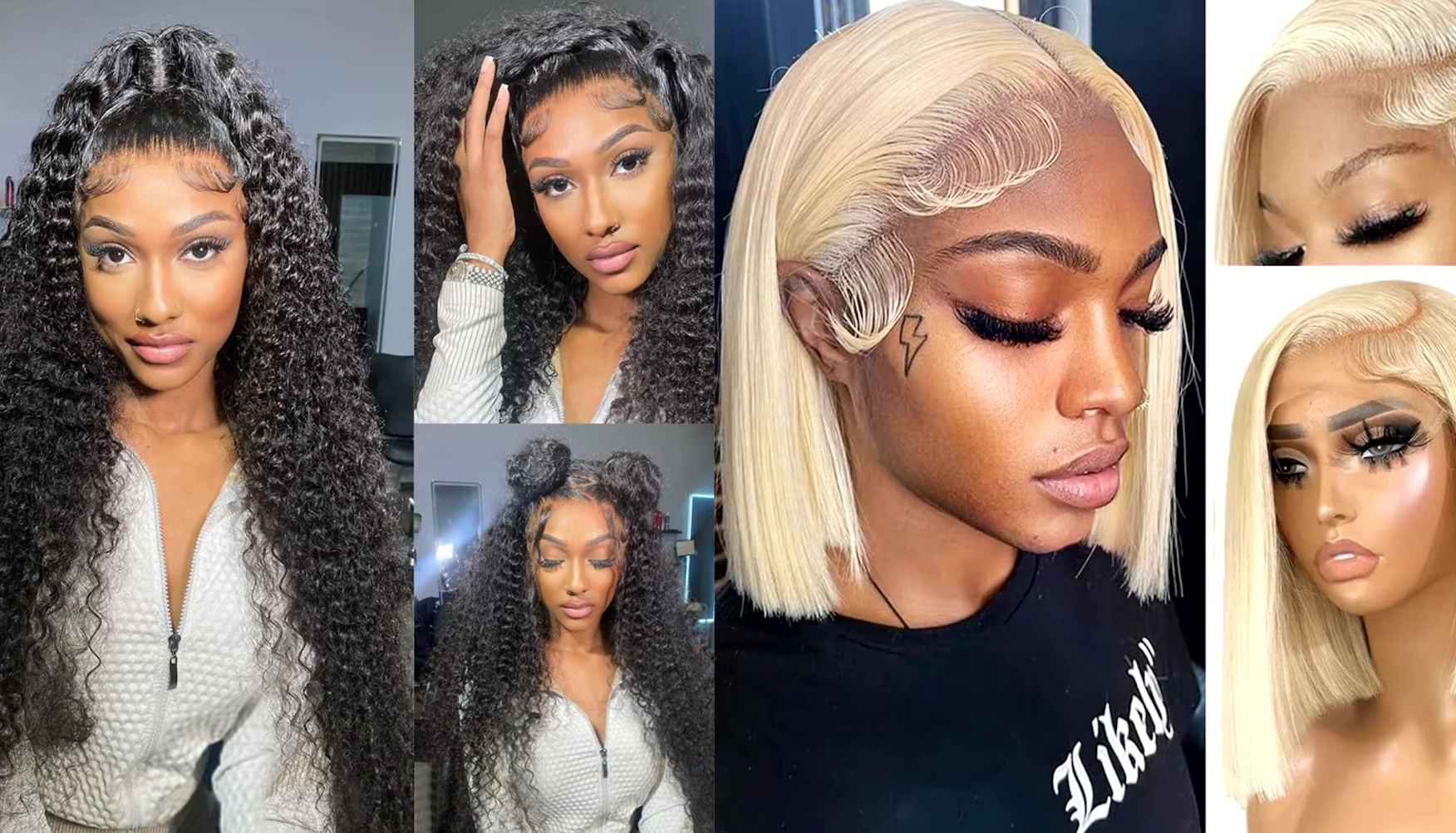 NEW Pick 2 Deal Long/ Bob 180 Density 13x4 Human Hair Wig