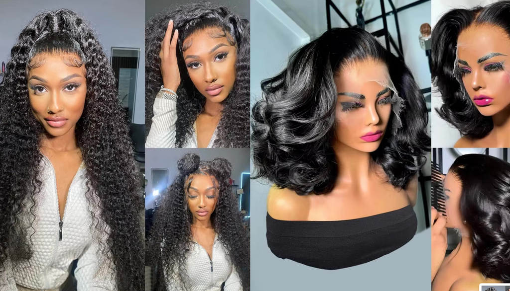 NEW Pick 2 Deal Long/ Bob 180 Density 13x4 Human Hair Wig