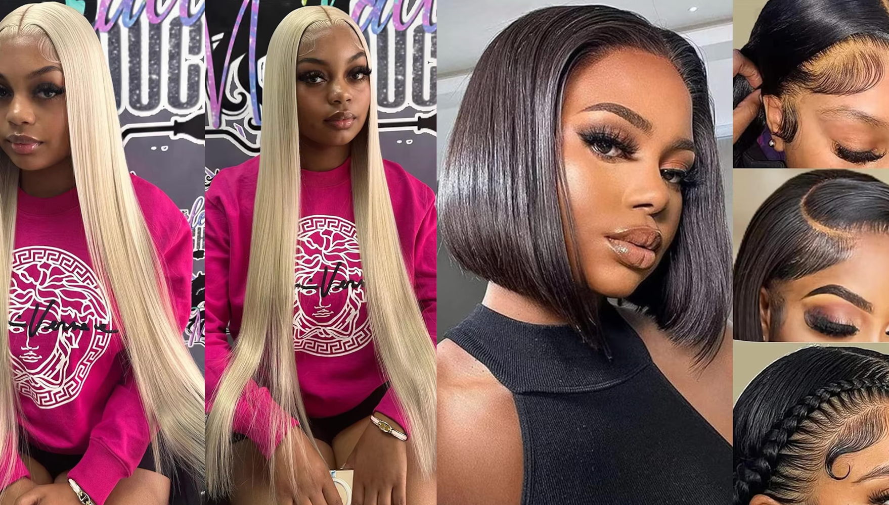 NEW Pick 2 Deal Long/ Bob 180 Density 13x4 Human Hair Wig