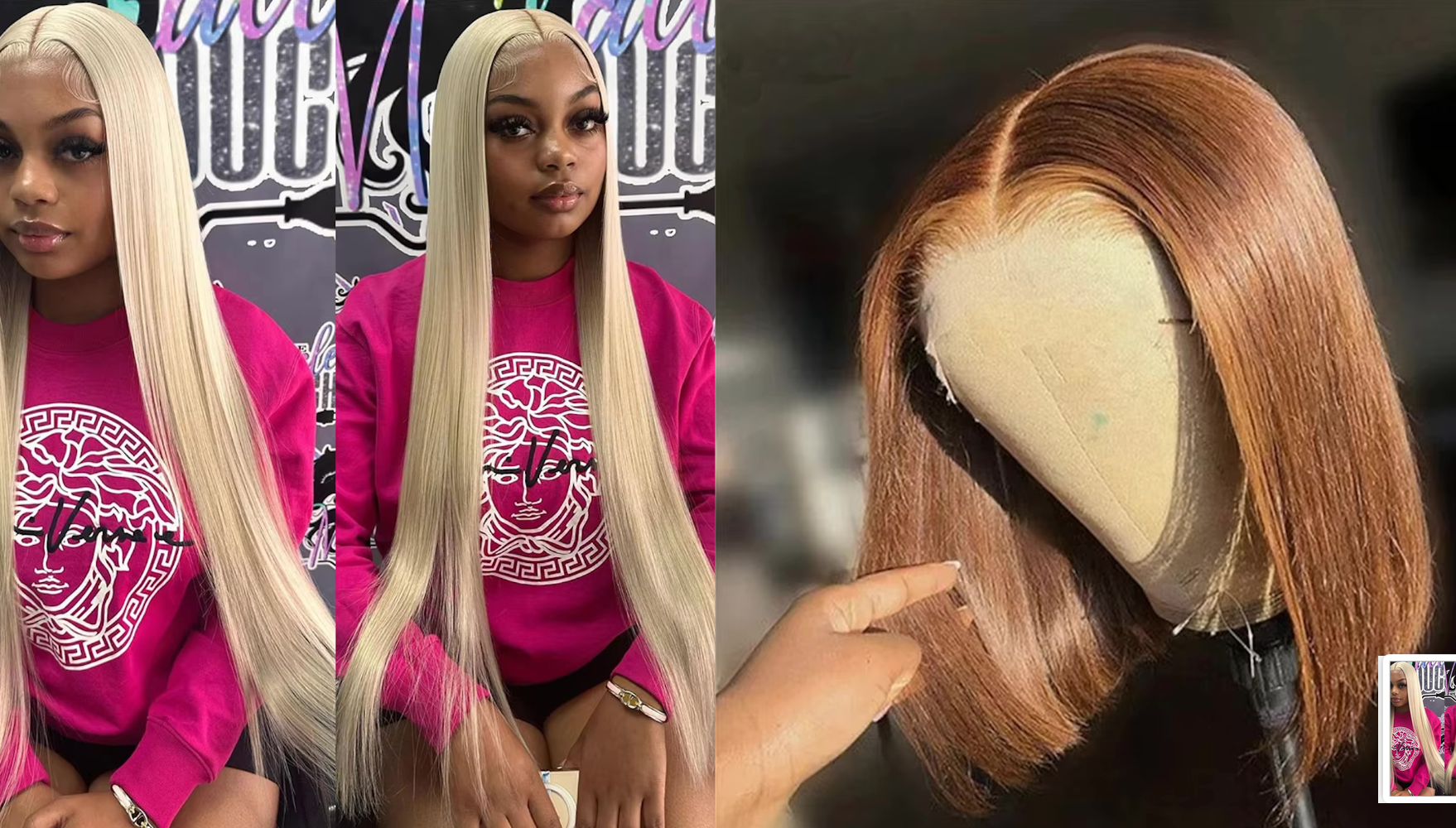 NEW Pick 2 Deal Long/ Bob 180 Density 13x4 Human Hair Wig
