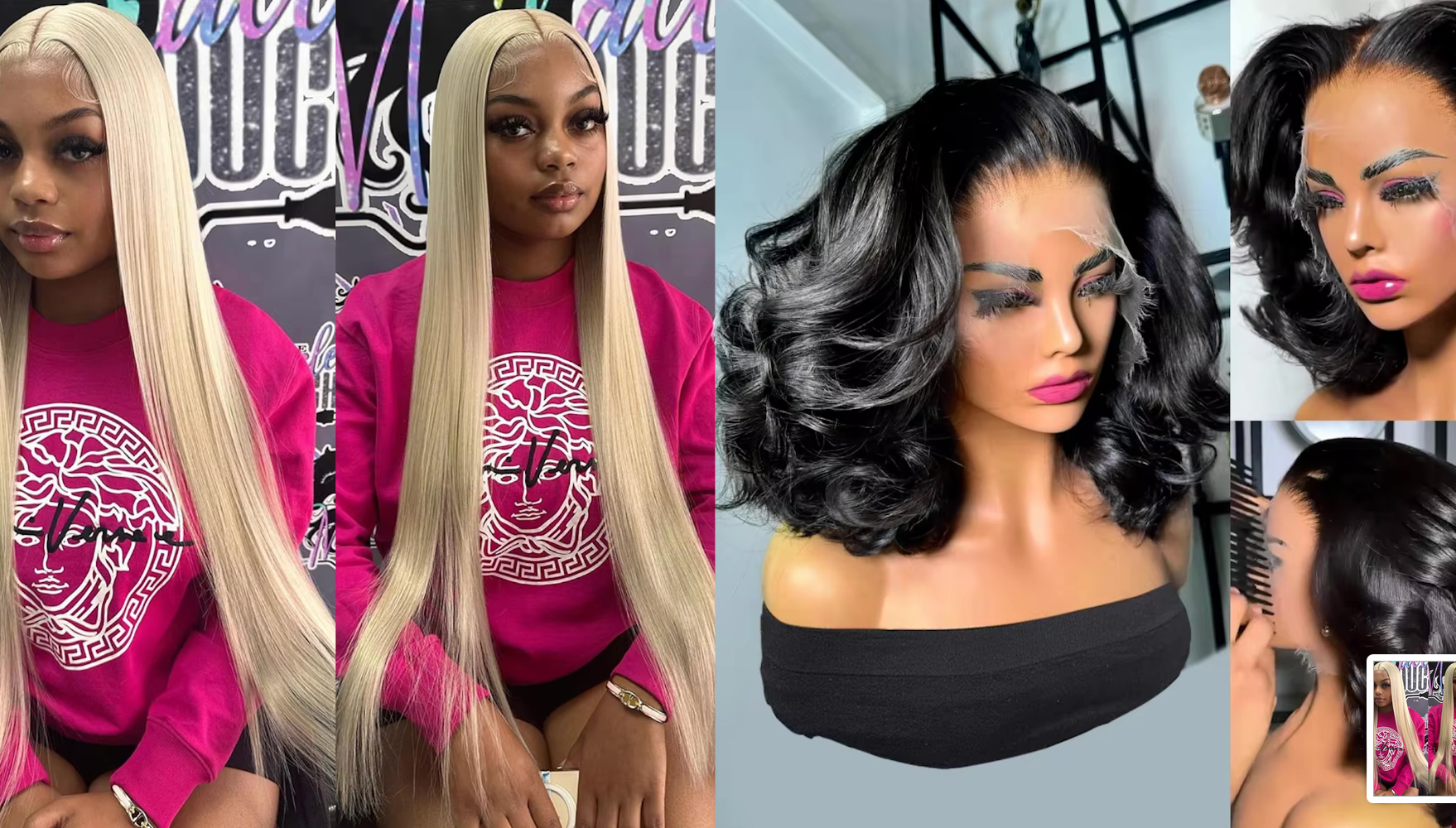 NEW Pick 2 Deal Long/ Bob 180 Density 13x4 Human Hair Wig